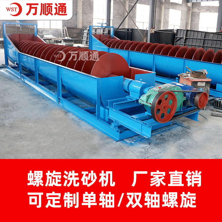 大型双螺旋洗沙机移动式水洗沙蛟龙机小型机制砂清洗机洗砂设备
